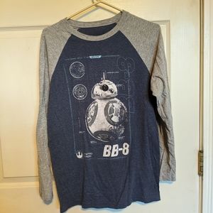 Star Wars The Force Awakens BB-8 Long Sleeve T-Shirt Size S Pre-owned